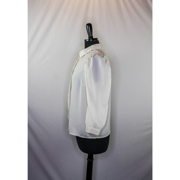 Aware By Vero Moda Button Down Blouse White Recycled Polyester Size S - Picture 2 of 4